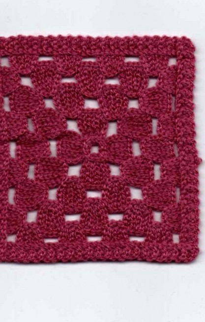 Fuşya Tığ İşi Aplik