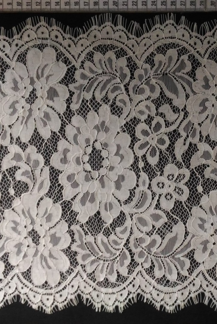 Kordlu ve Düz Sakallı Dantel Bant, Ham Yapıda, İthal