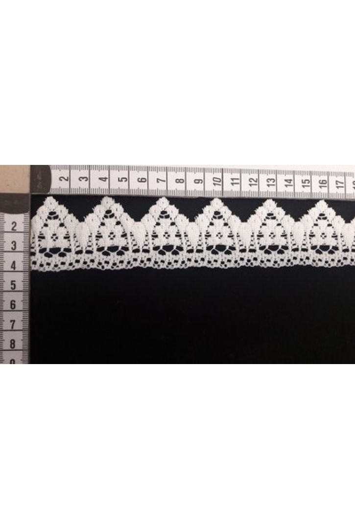 Ham Güpürümsü Polyester Brode Bant