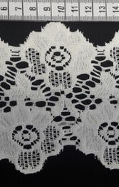 Ham Güpürümsü Polyester Brode Bant