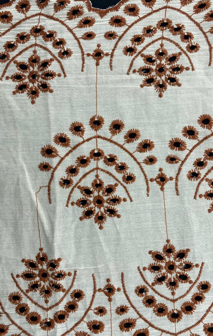 Bej Zemin Kahverengi İplik Bohrer Vual Brode