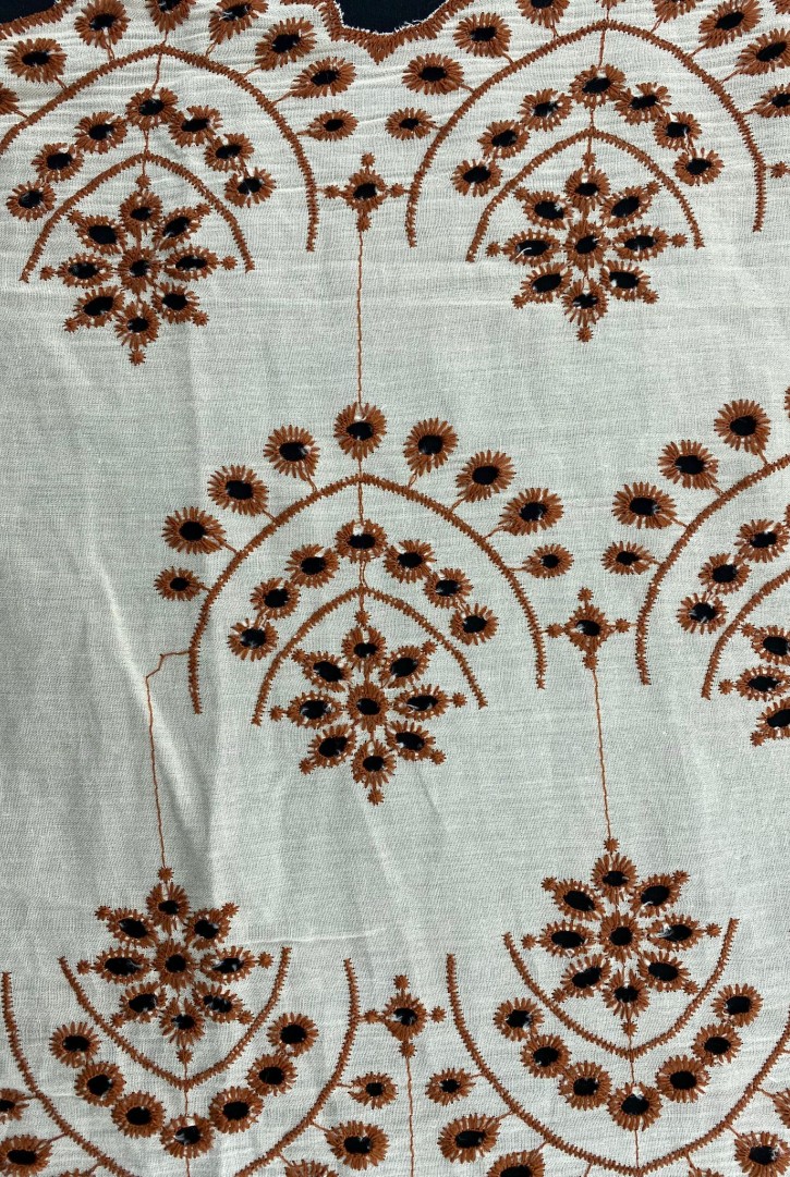 Bej Zemin Kahverengi İplik Bohrer Vual Brode