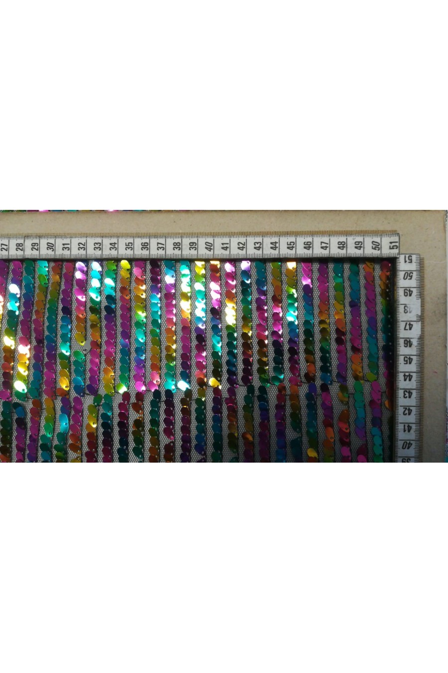 Multicolor Badem Pullu Yerli Tül Kumaş - 140 cm Polyester