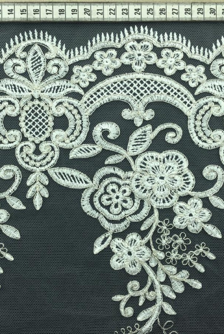 Brode Yerli Mat Polyester Korluklu Gümüş-Ham Kumaş