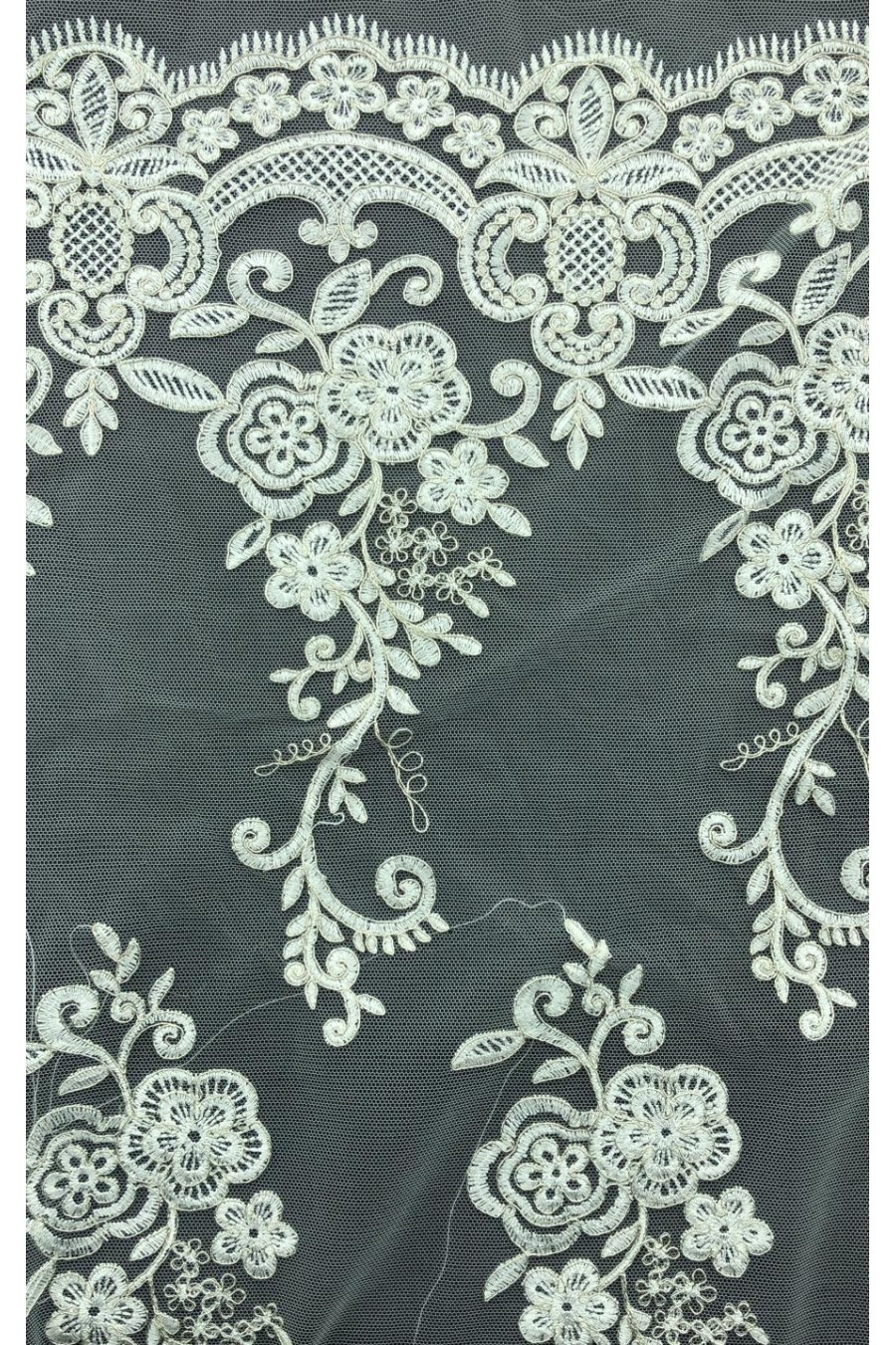 Brode Yerli Mat Polyester Korluklu Gümüş-Ham Kumaş