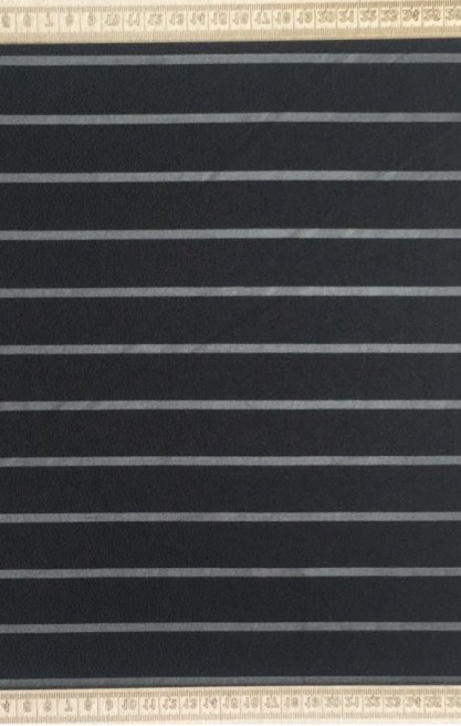 Çizgili Likralı Siyah Yerli Dantel
