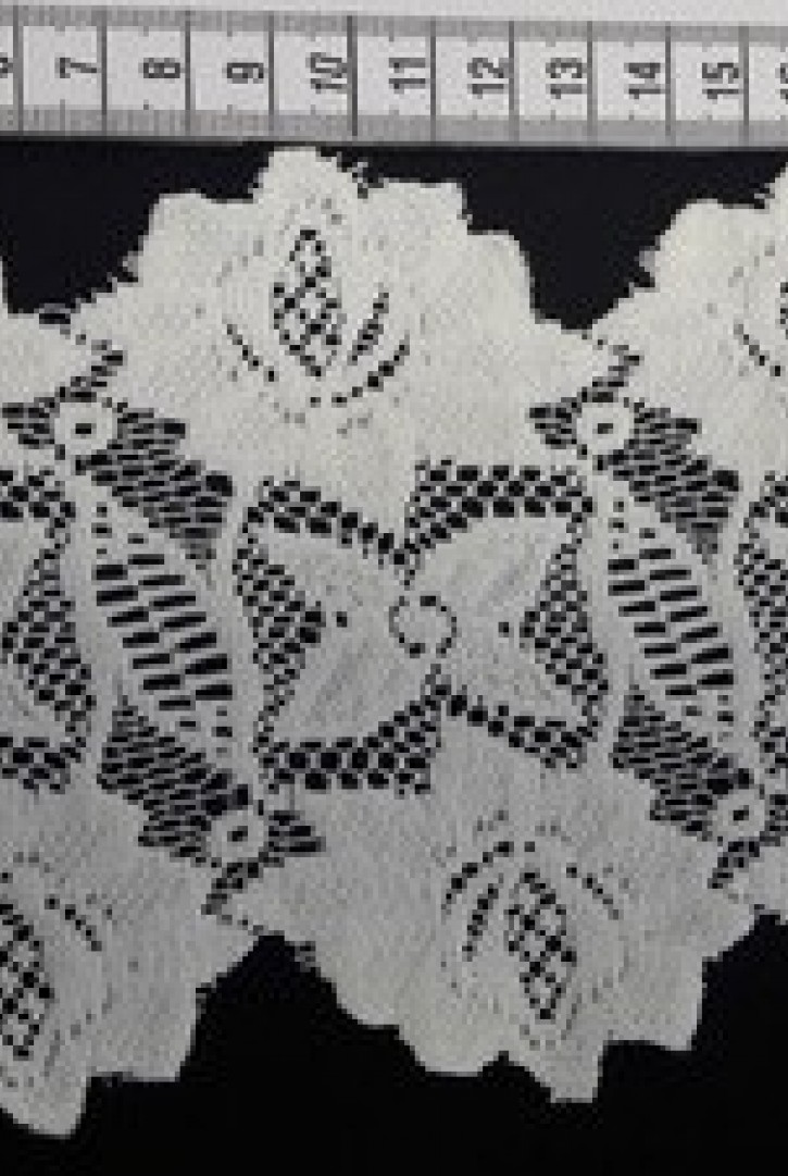 Ham Güpürümsü Polyester Brode Bant