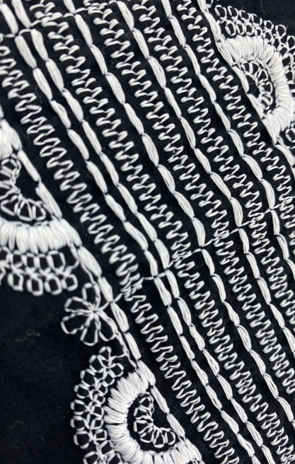 15400 BRODE/YERLİ/BANT/VUAL/PAMUK POLYESTER/SİYAH