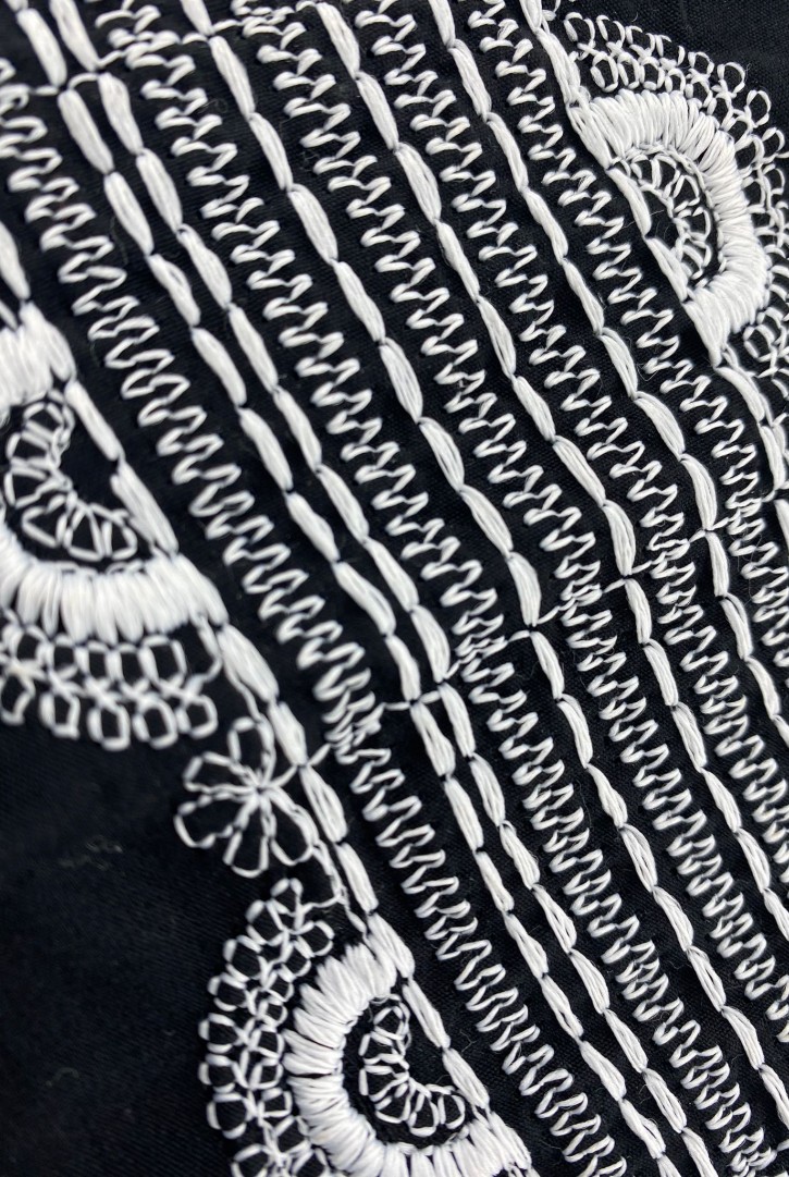 15400 BRODE/YERLİ/BANT/VUAL/PAMUK POLYESTER/SİYAH