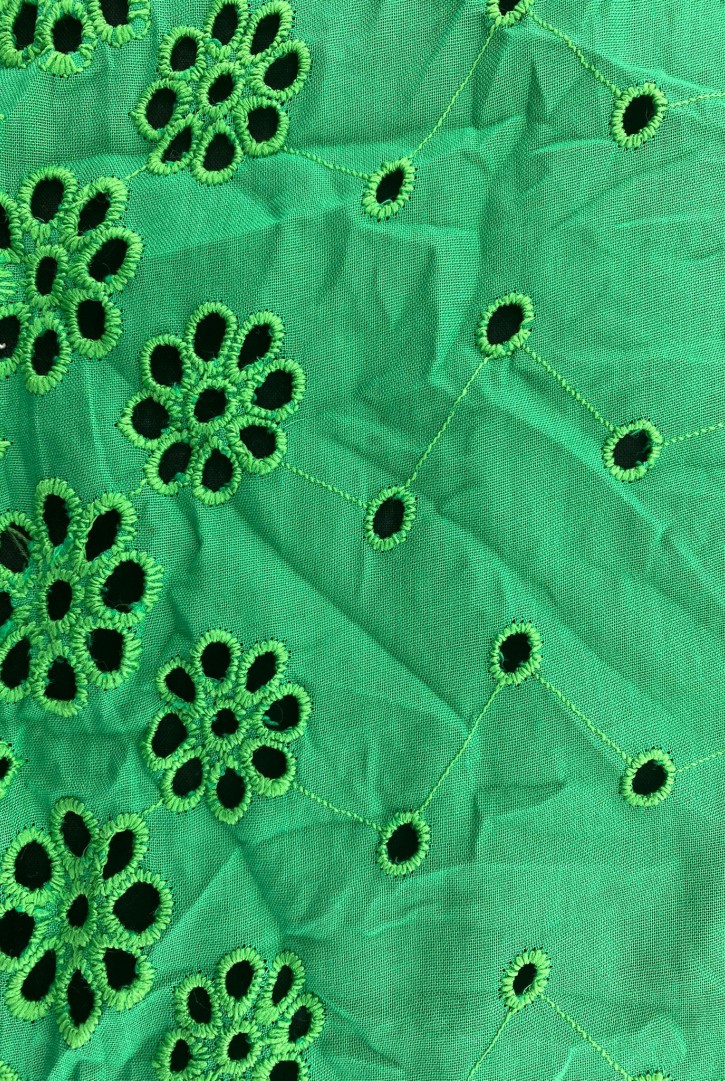 Mat Polyester Benetton Yeşili Vual Brode Bant, 19 cm