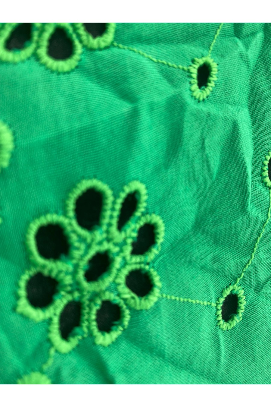 10263-METRE Mat Polyester Benetton Yeşili Vual Brode Bant, 19 cm