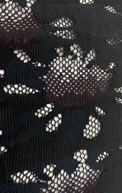 Kırmızı Naylon ve Polyester Dantel, 150 cm