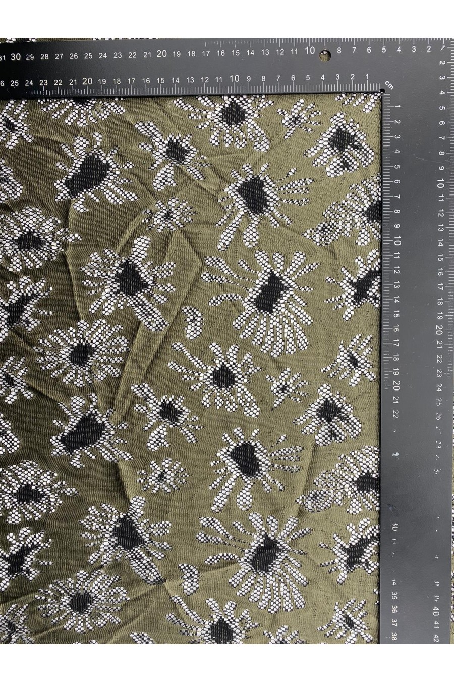 Haki Naylon-Polyester Dantel, Yerli, 150 cm