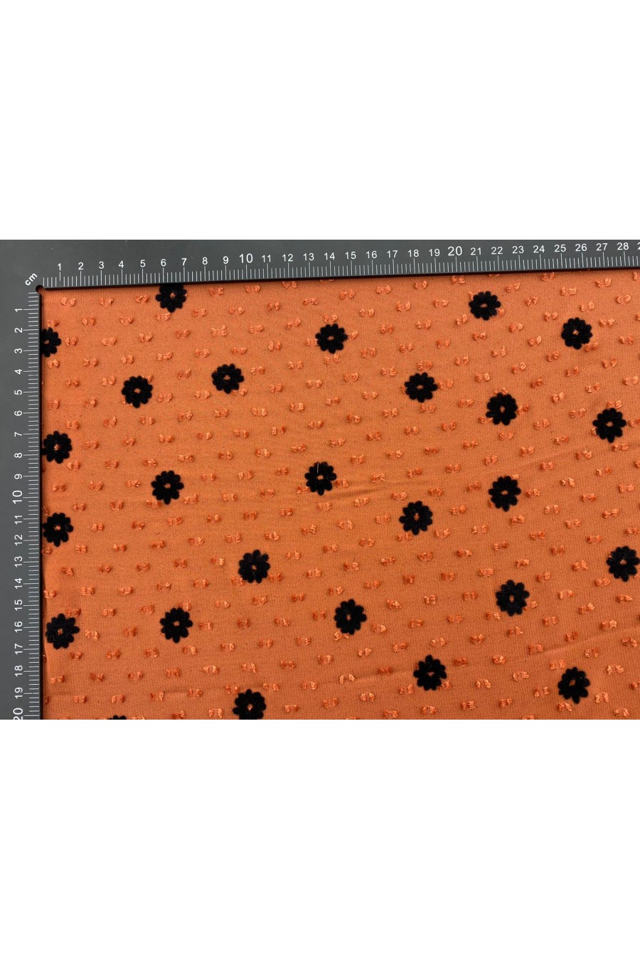 Kiremit Puantiyeli Şifon Kumaş