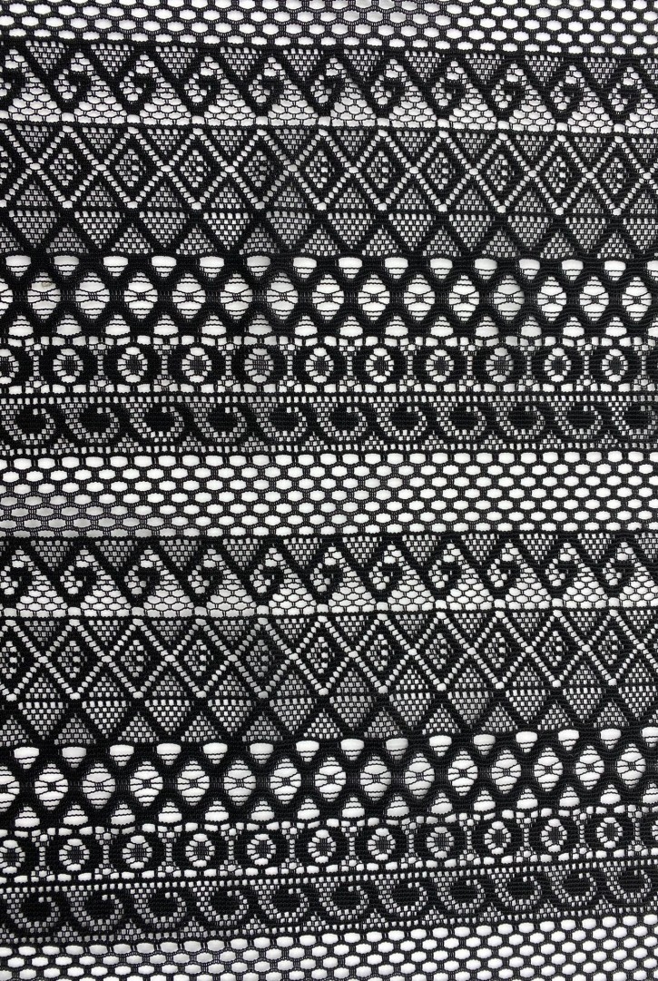 Siyah Mikro Polyester Dantel