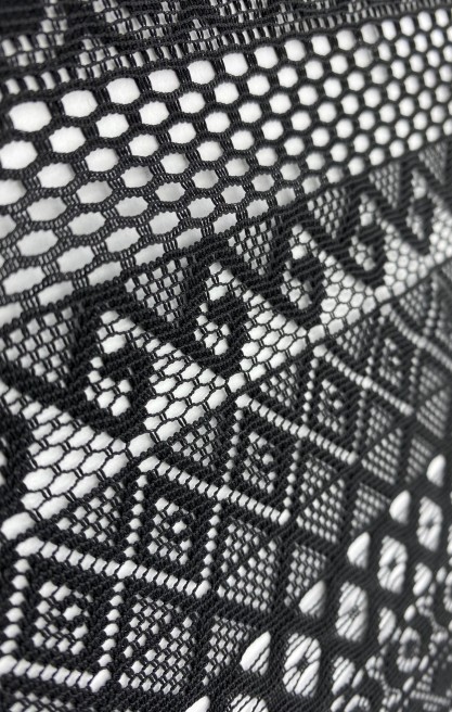 Siyah Mikro Polyester Dantel