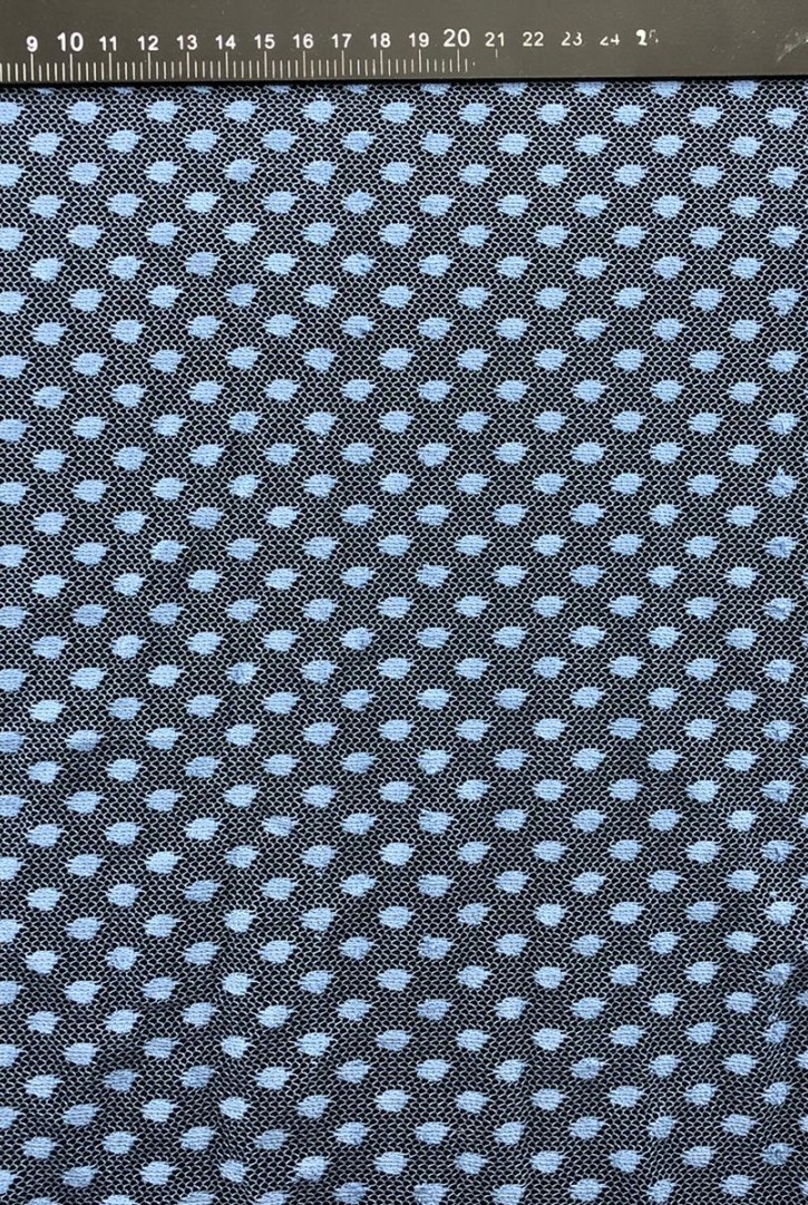 Petrol Renk Puantiyeli Polyester Tül, Yerli