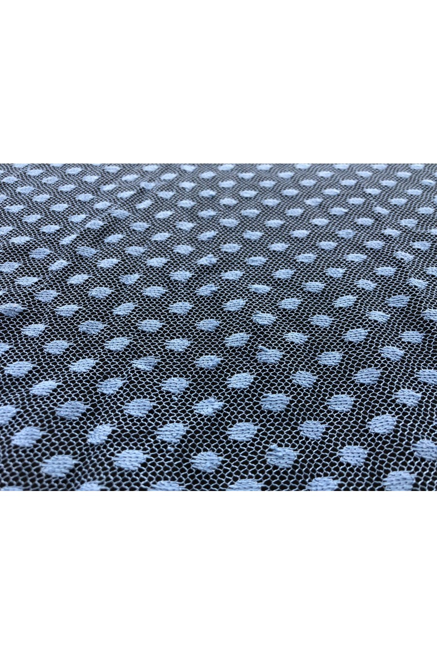 11450-KG Petrol Renk Puantiyeli Polyester Tül, Yerli