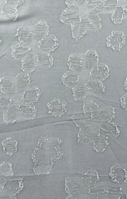 145 cm Gri Şifon Kumaş