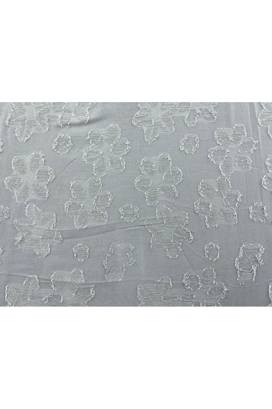 145 cm Gri Şifon Kumaş