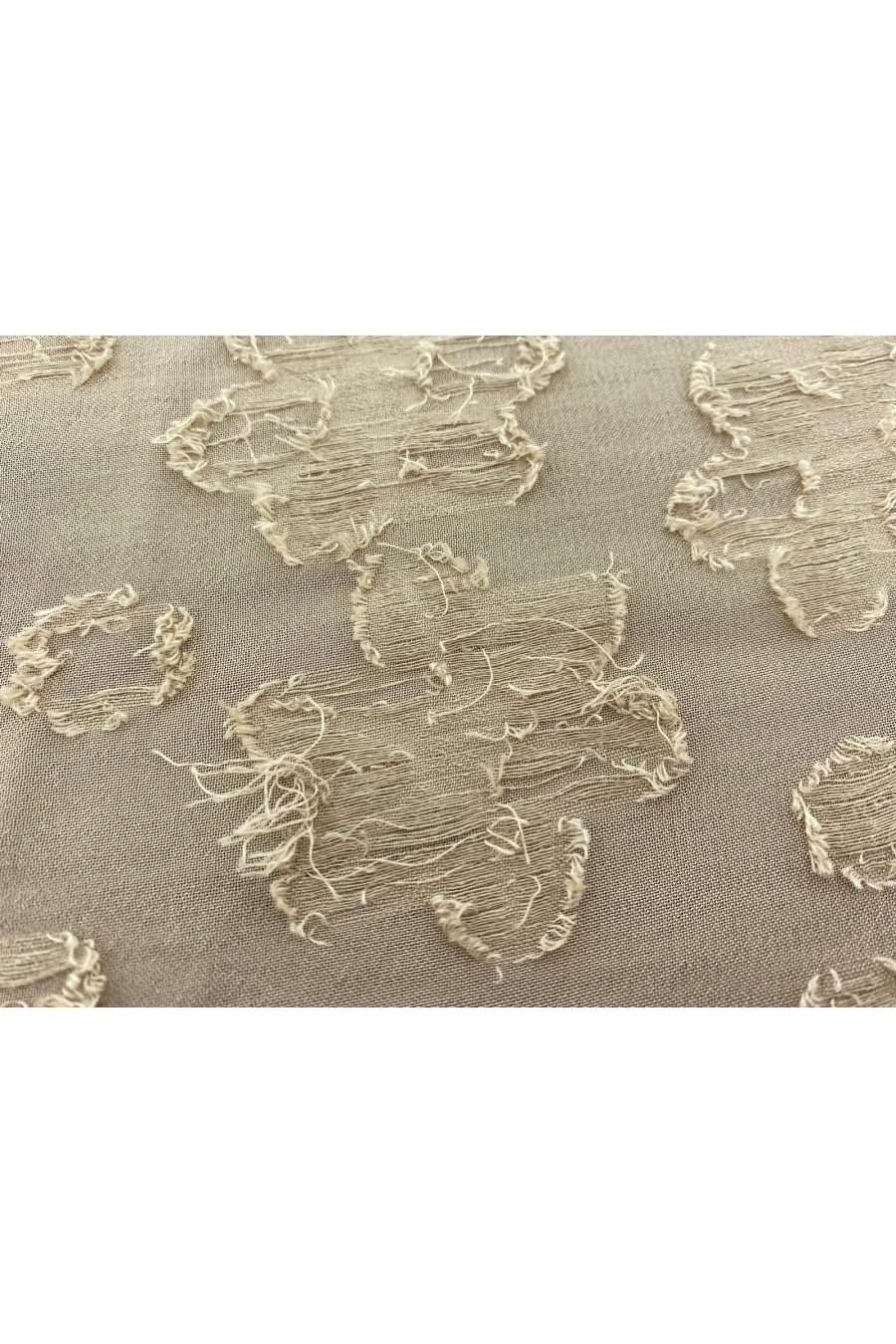 Bej Şifon Kumaş - Yerli Polyester, 145 cm (11400)