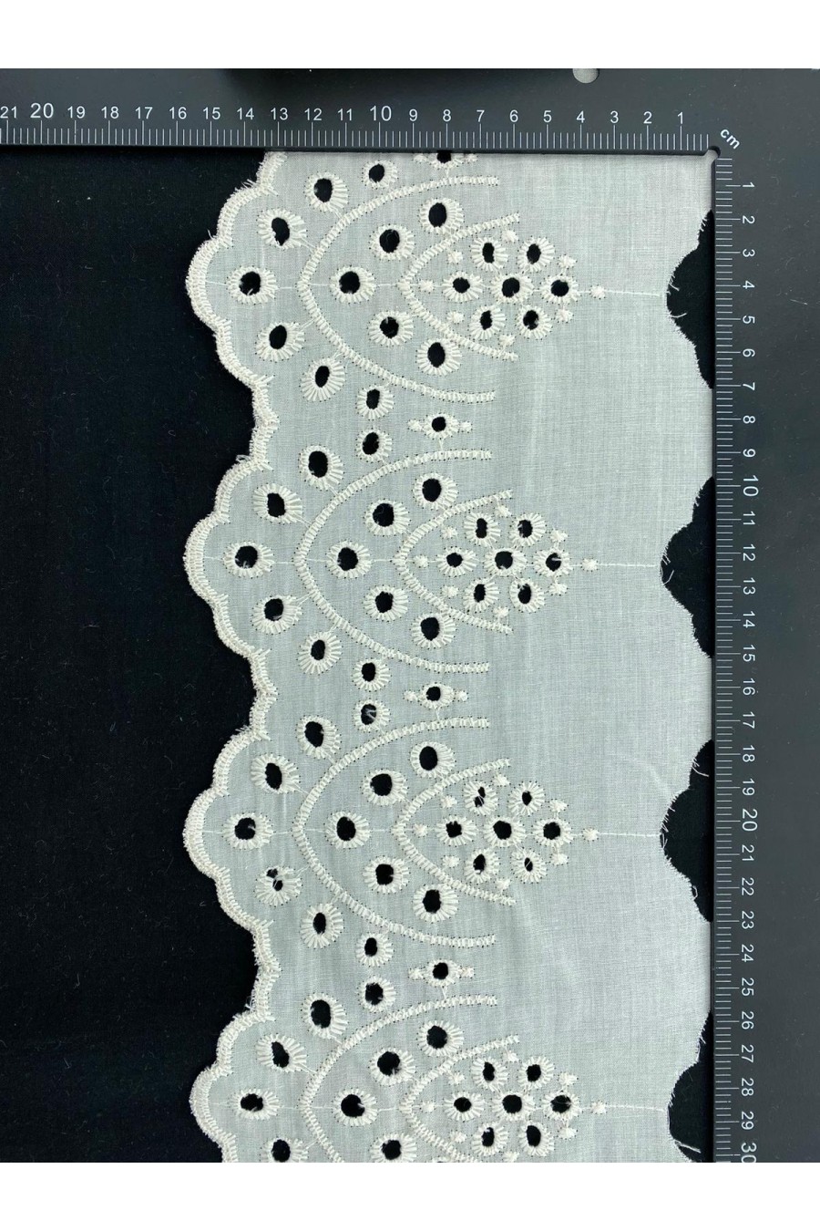 Taş Renkli Mat Polyester Brode Bant - 16 cm