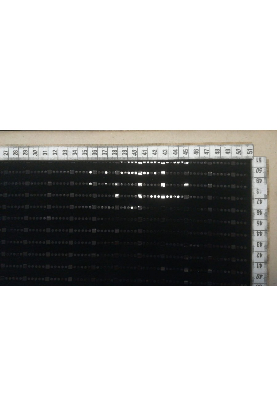 9770-METRE Aynalı Siyah Kadife Kumaş, 135 cm