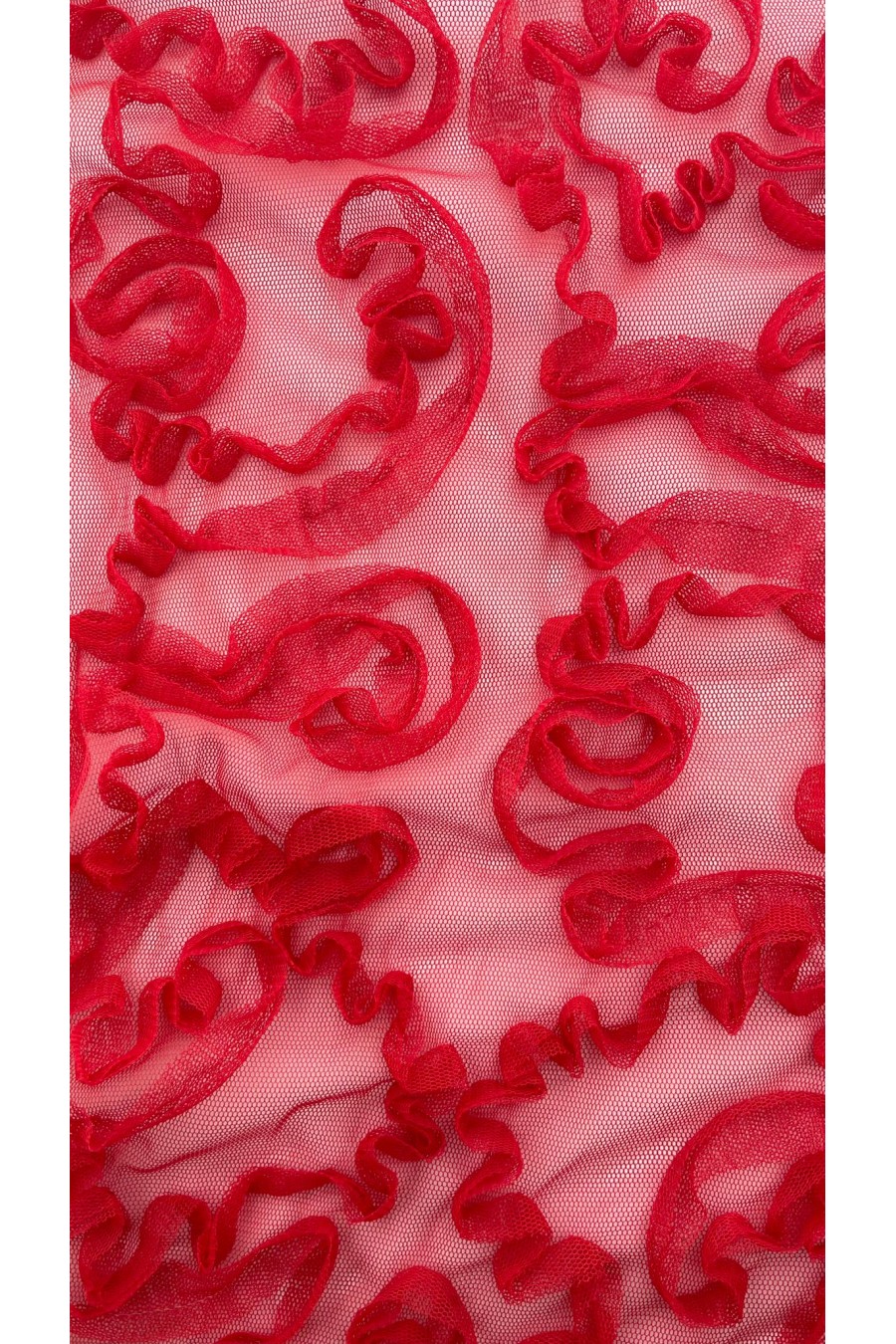 11202 TÜL ÜZERİ/YERLİ/LEZ/POLYESTER/SÜZENELİ/KIRMIZI/125 CM