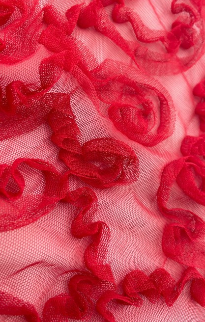 11202 TÜL ÜZERİ/YERLİ/LEZ/POLYESTER/SÜZENELİ/KIRMIZI/125 CM