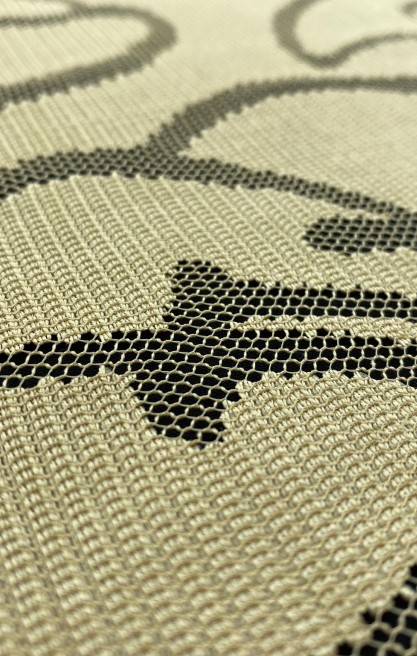 150 cm Bej Mikro Polyester Dantel