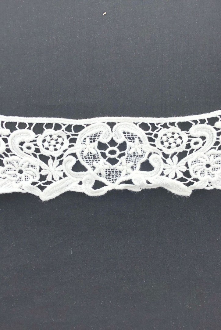 40 cm Kasar İşlemli Pamuk Güpür Yaka