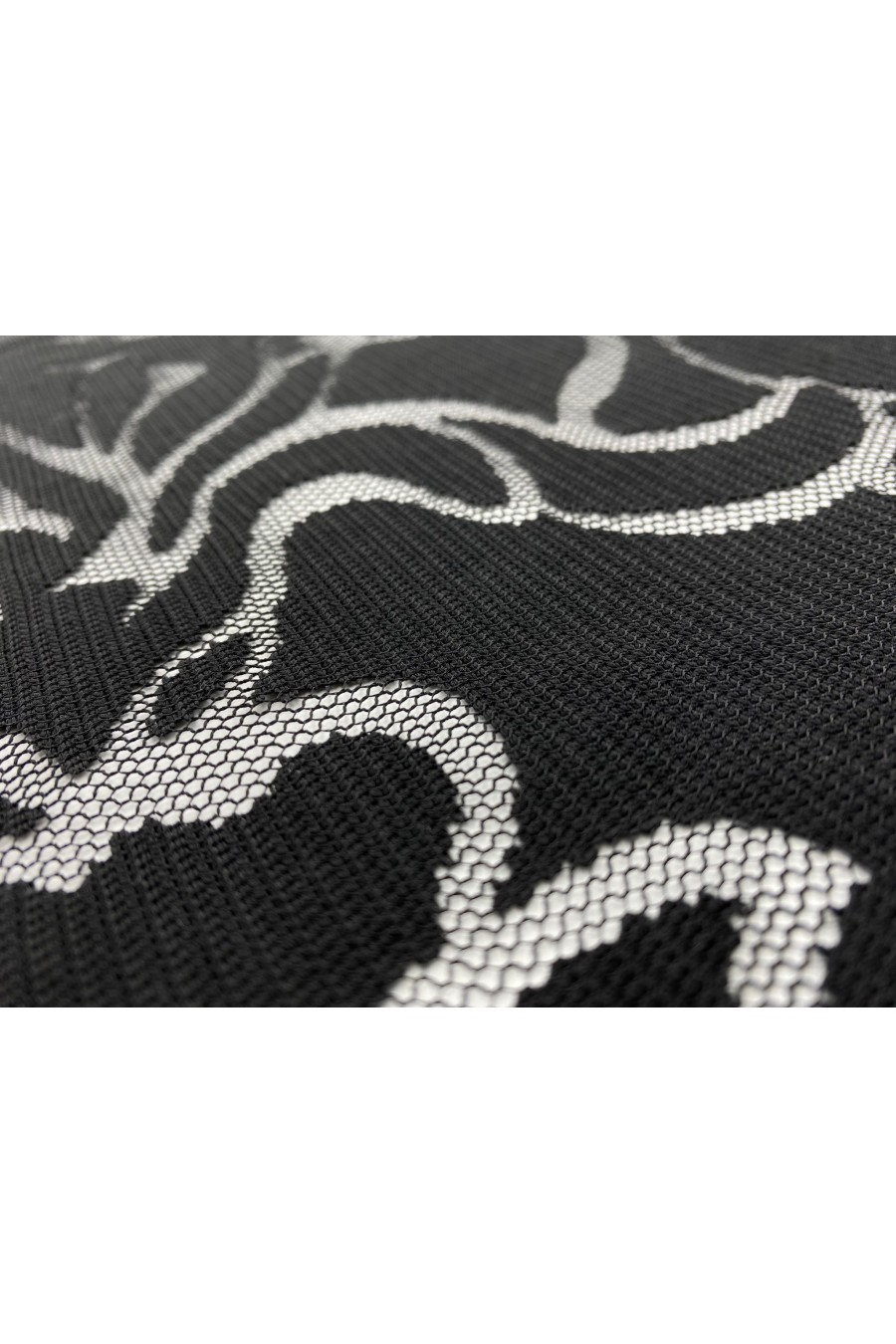 Siyah Mikro Polyester Yerli Dantel