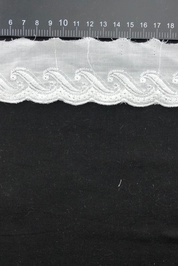 Kasar İşlemli Pamuk Polyester Bant Brode - 5 cm