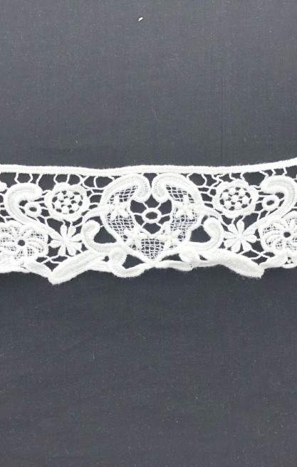 40 cm Ham Pamuk Güpür Yaka