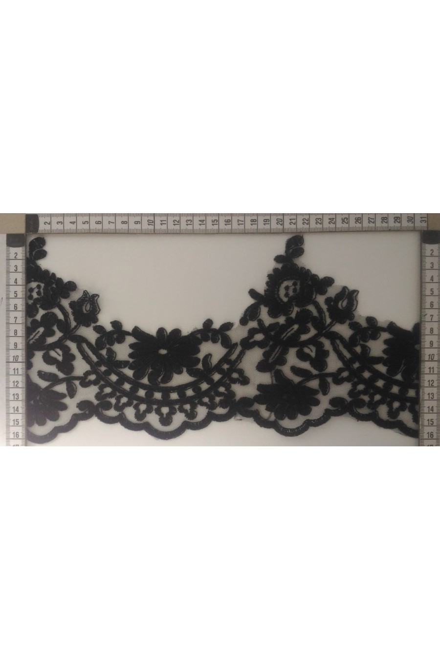 Siyah Düz Kordlu Brode Bant