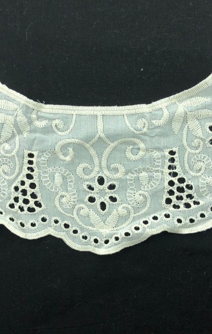 Bej Bohrerli Vual Yaka Brode - 32 cm