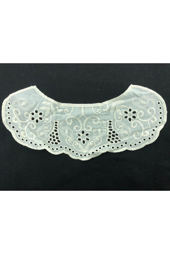 Bej Bohrerli Vual Yaka Brode - 32 cm