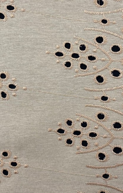 Taş Renk Terikoton Kumaş - Pamuk Polyester