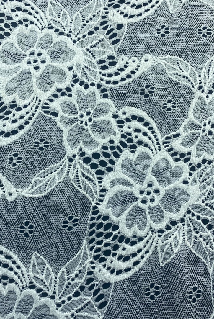 Ham Likralı Polyester Dantel Kumaş