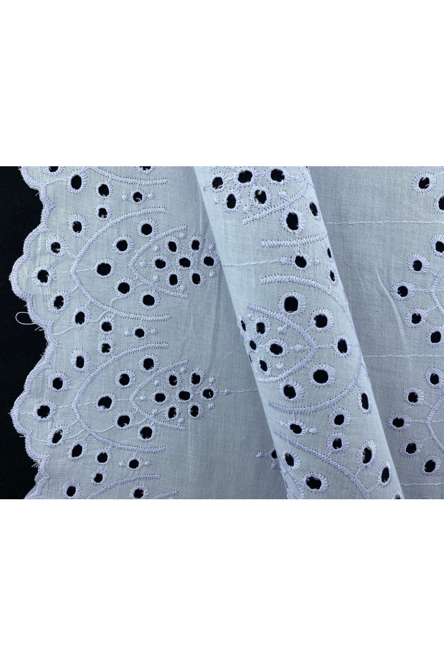 Lila Renk Terikoton Pamuk Polyester Brode