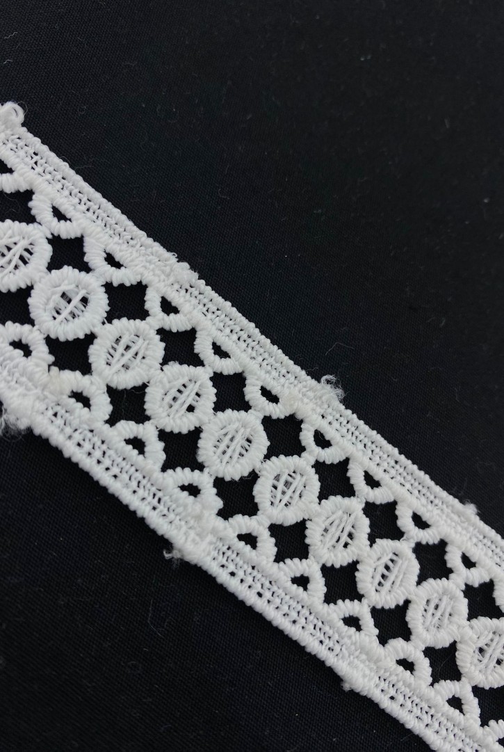 2,5 cm Ham Mat Polyester Güpür Yerli Brode Bant