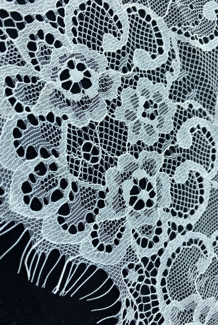 Ham Sakallı Naylon Dantel Bant, 18 cm