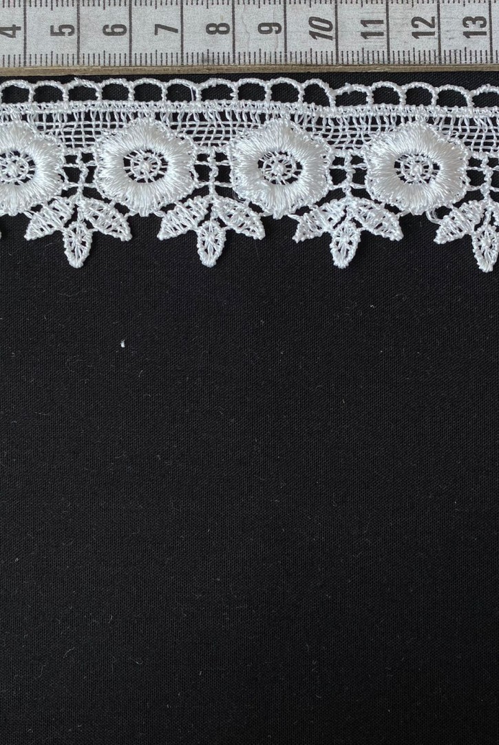 Parlak Polyester Güpür Brode Bant, Optik Kasar, 3,5 cm