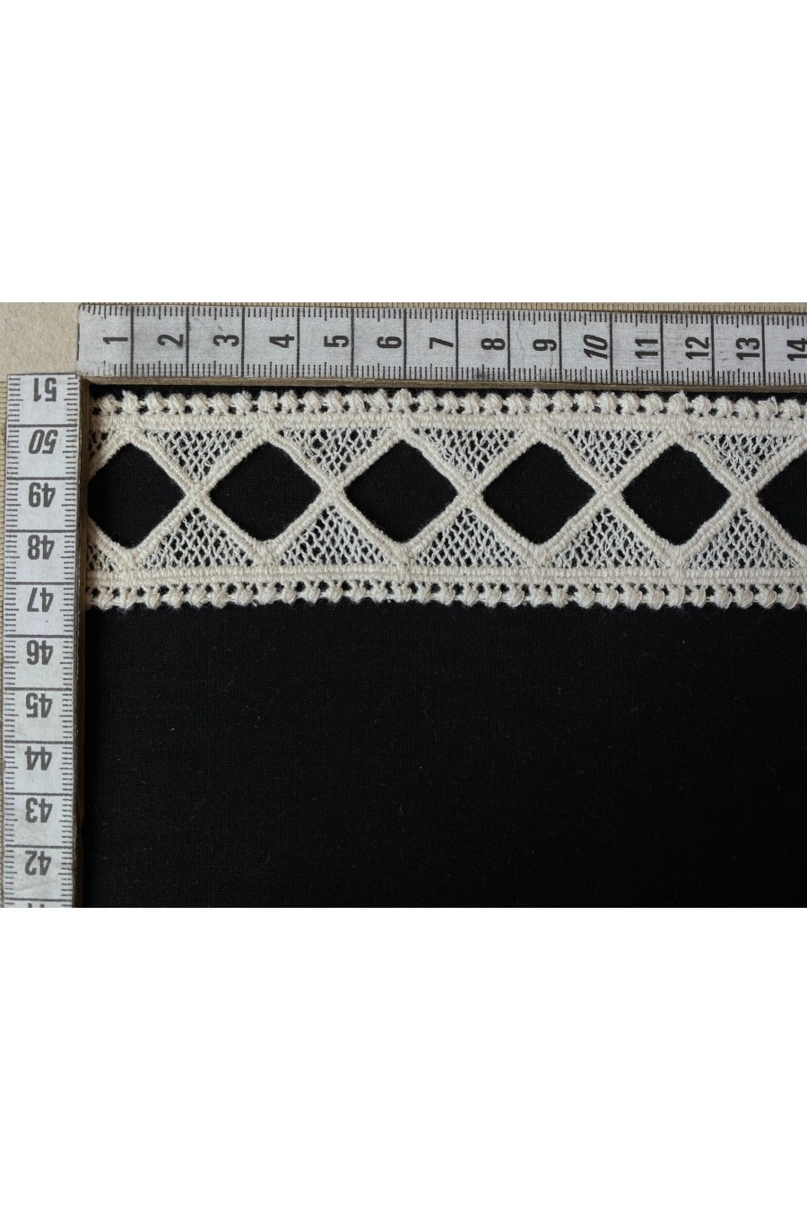 Ham Güpür Yerli Brode Bant - Pamuk, 4.5 cm