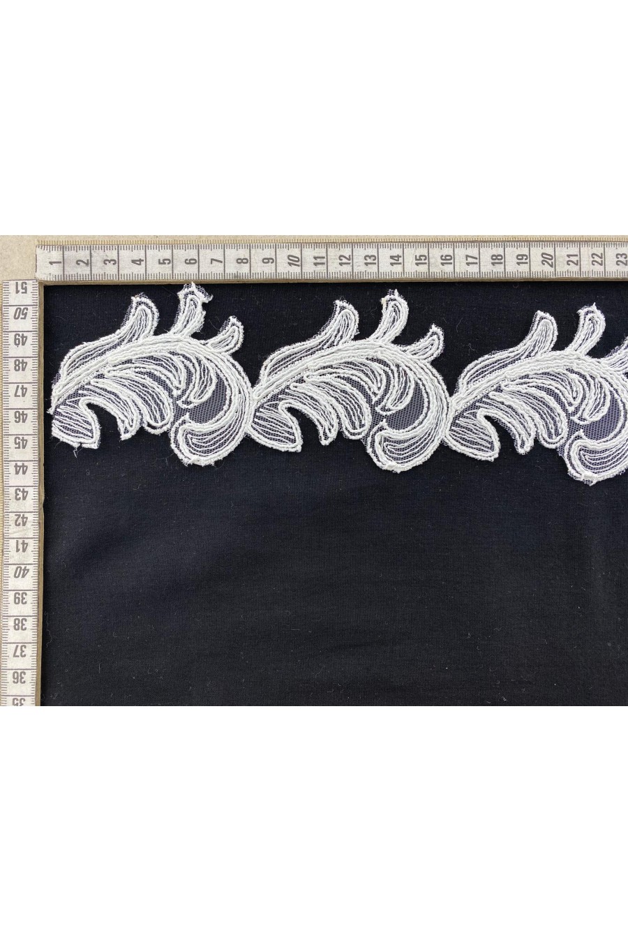 5320-METRE 5320 BRODE/YERLİ/BANT/POLYESTER/TÜL ÜZERİ/KORDLU/HAM/7 CM