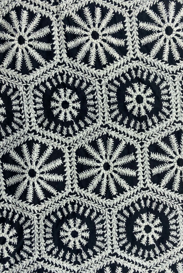 Siyah Beyaz Vual Kumaş