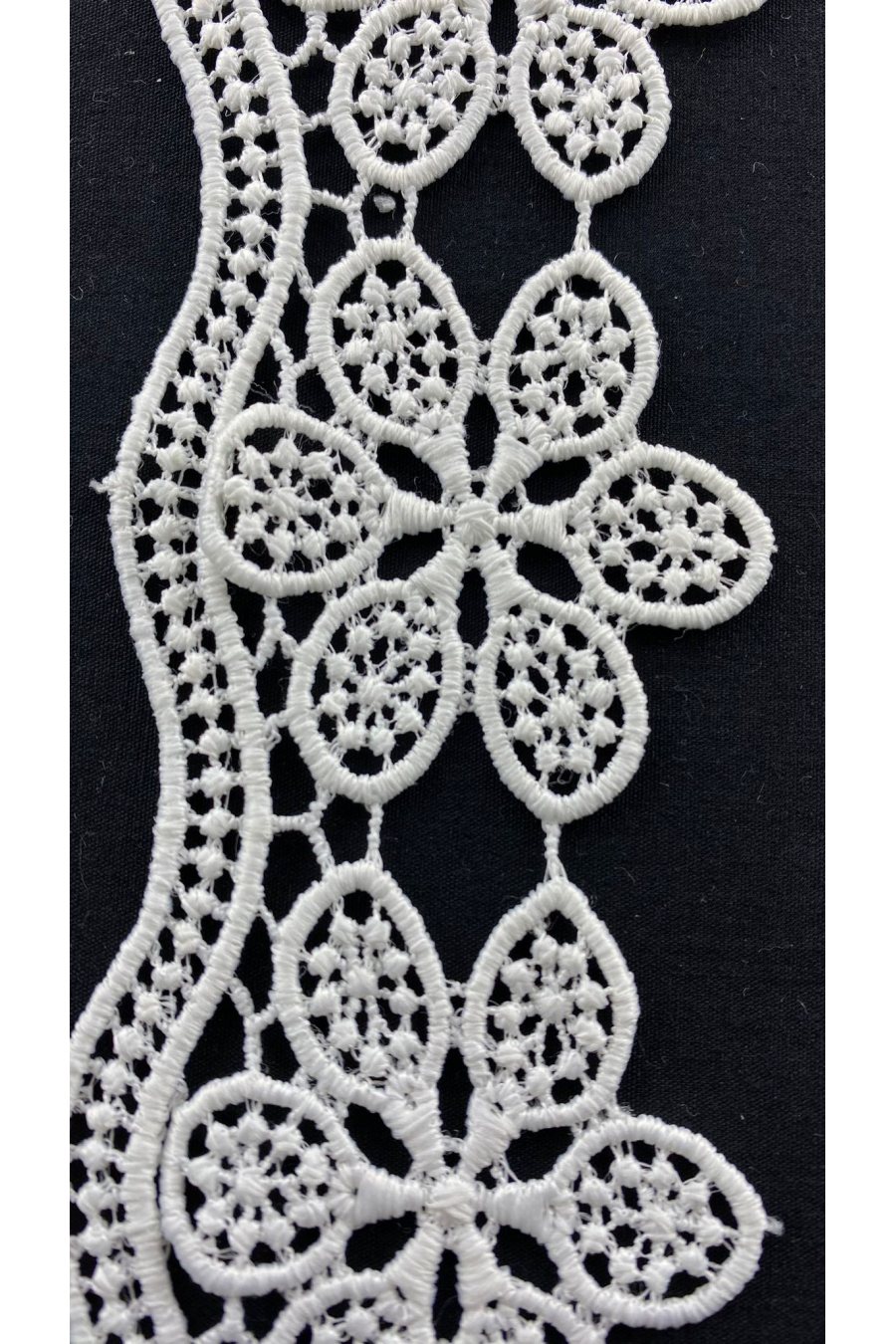 Yerli 6 cm Genişliğinde Ham Mat Polyester Güpür Bant