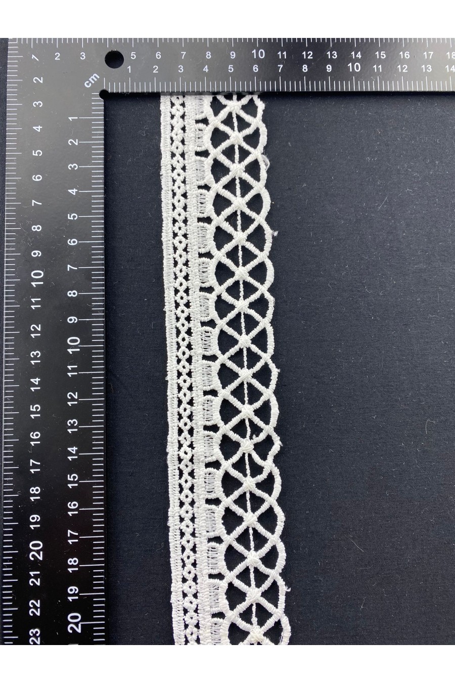 6049-METRE Ham Mat Polyester Güpür Brode Bant, 4,5 cm