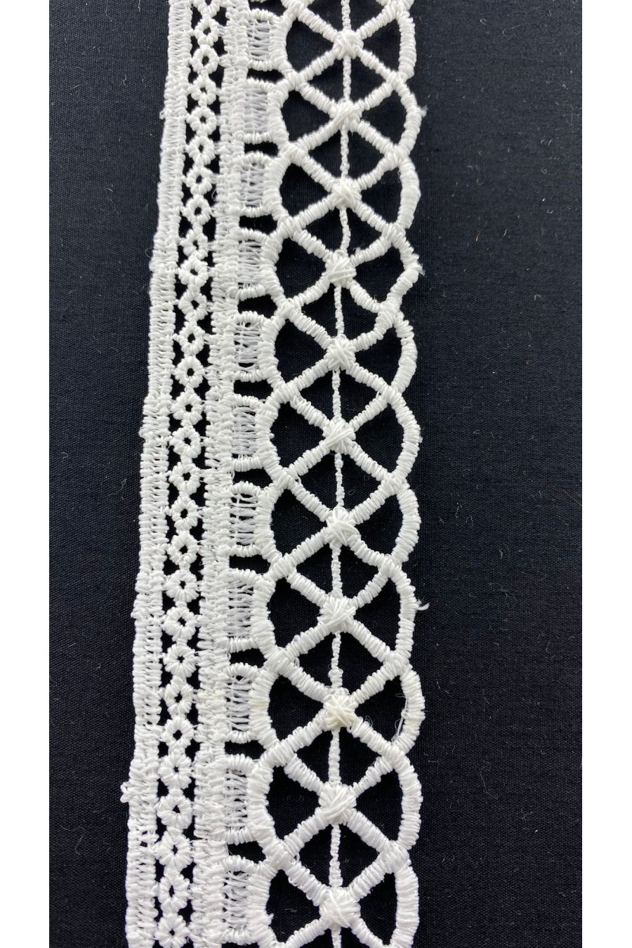 6049-METRE Ham Mat Polyester Güpür Brode Bant, 4,5 cm