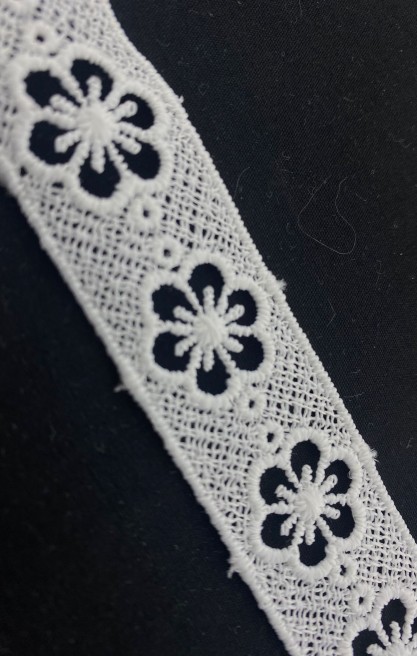 2 cm Ham Güpür Brode Bant, Yerli, Mat Polyester